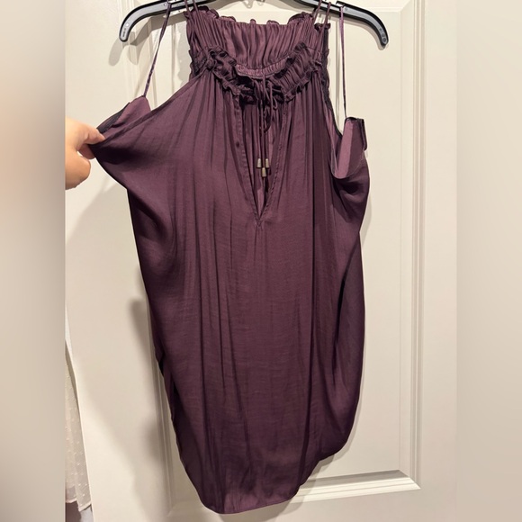 Free People Purple Smocked Sleeveless Blouse - Picture 2 of 3